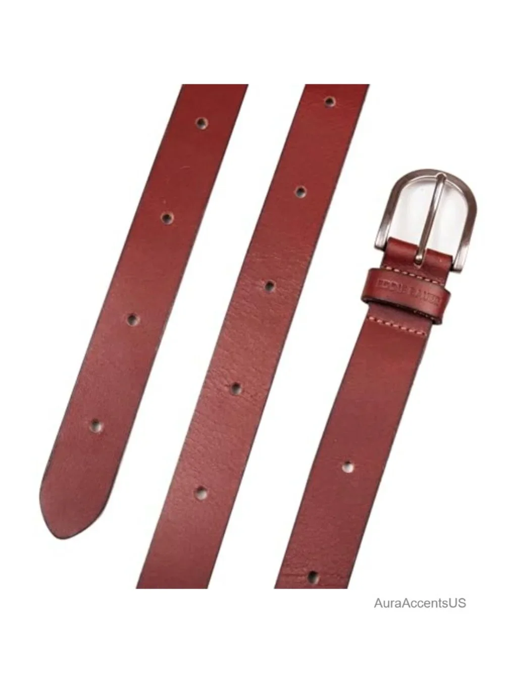 Genuine Leather Belt with Metal Buckle, Casual Women's Accessory